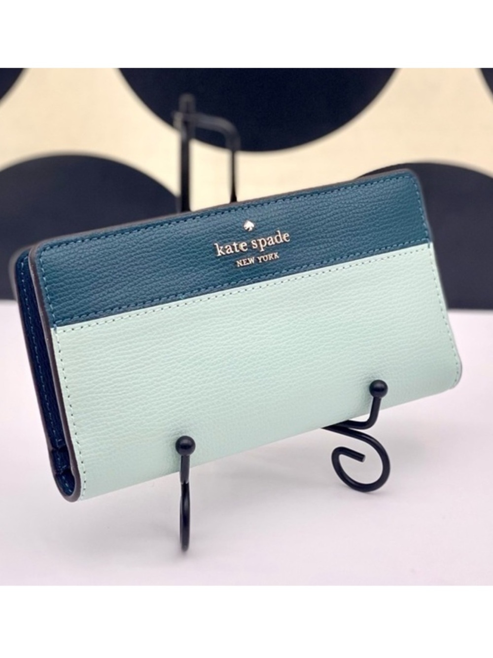 Kate Spade Darcy Large Slim Bifold Wallet Seawater Multi